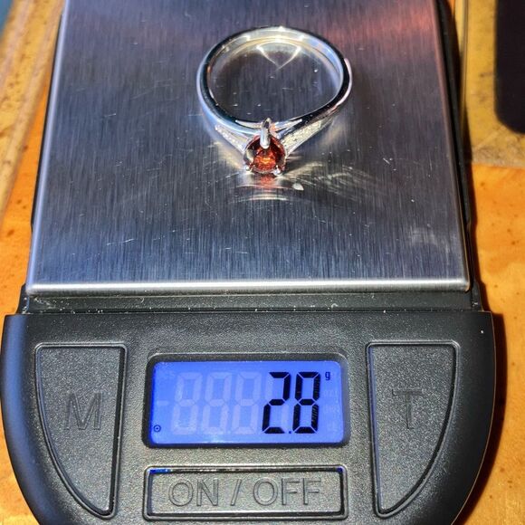 Natural Red Labradorite Sterling Silver Ring Size 9.75 - Picture 10 of 10